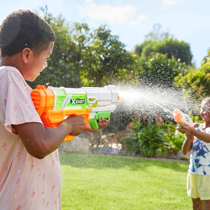 X-Shot Fast Fill Water Blaster Party Pack by ZURU - 2X Fast Fill Water Blasters 7X Stems, (210+ Self Sealing Water Balloons) Fills with Water in just 1 Second!