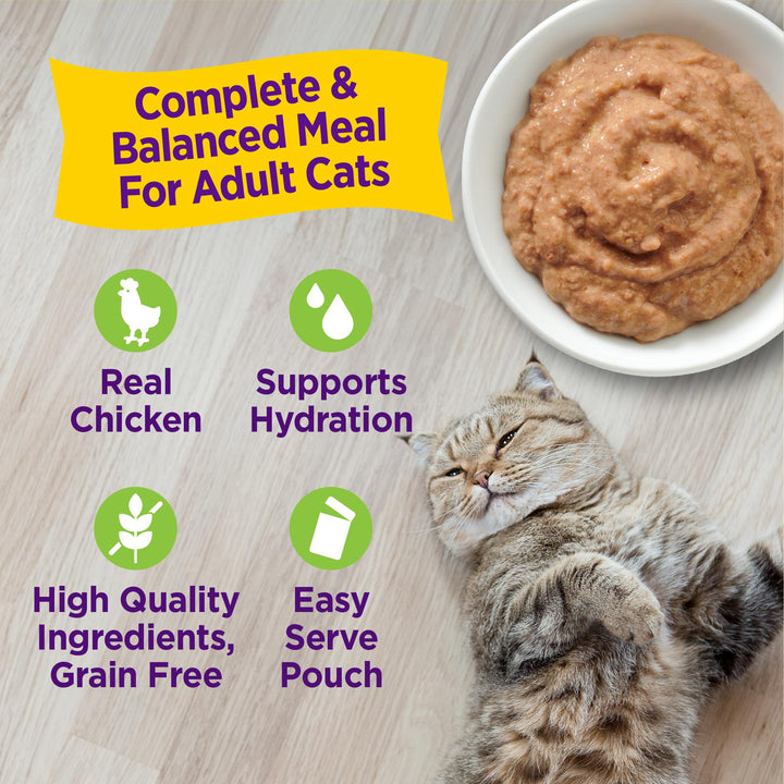 Wellness® Appetizing Entrées™ Mousse Chicken Recipe Infused with Broth Natural Wet Cat Food, 1.4 oz Pouch (Pack of 8) Chicken Mousse 1.4 Ounce (Pack of 8)