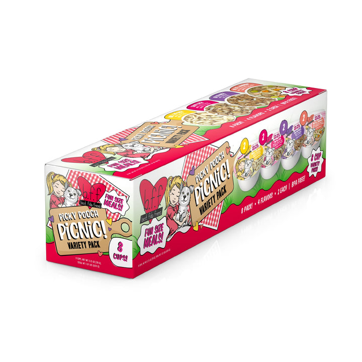 Weruva Best Fido Friend Fun Size Meals for Dogs, Picky Pooch Picnic Variety Pack, 2.75oz Cup (Pack of 8)