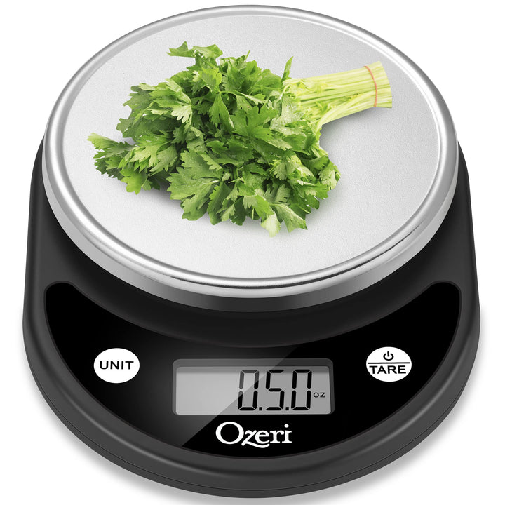 Ozeri Pronto Digital Multifunction Kitchen and Food Scale,Silver on Black Silver on Black