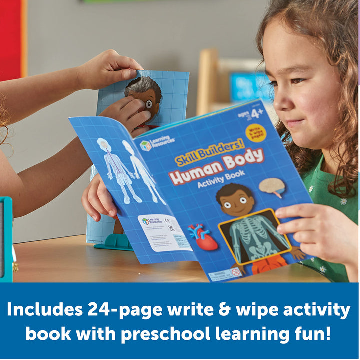 Learning Resources Skill Builders! Human Body Activity Set,1 Preschool Learning Activities, Preschool Science, Preschool Activity Book,Human Body Parts for Kids, Back to School,Ages 4+,7 Pieces