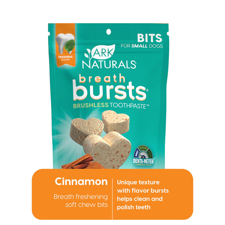 ARK NATURALS Breath Bursts Brushless Toothpaste, Dog Dental Sticks for Large Breeds, Unique Texture Helps Clean Teeth & Freshen Breath, Cinnamon, 6 oz, 1 Pack 6 Ounce (Pack of 1)