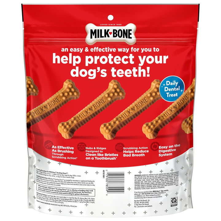 Milk-Bone Original Brushing Chews 18 Large Daily Dental Dog Treats Chicken (Large) 24.2 Ounce (Pack of 1)