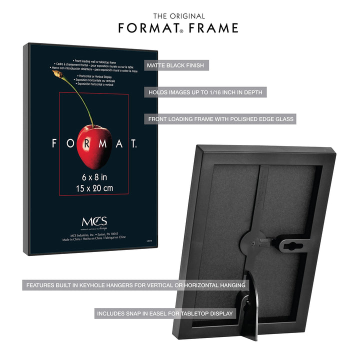 MCS Format Picture Frames, Gallery Wall Frames, Black, 6 x 8, 12-Pack 12 pk 6 x 8 in