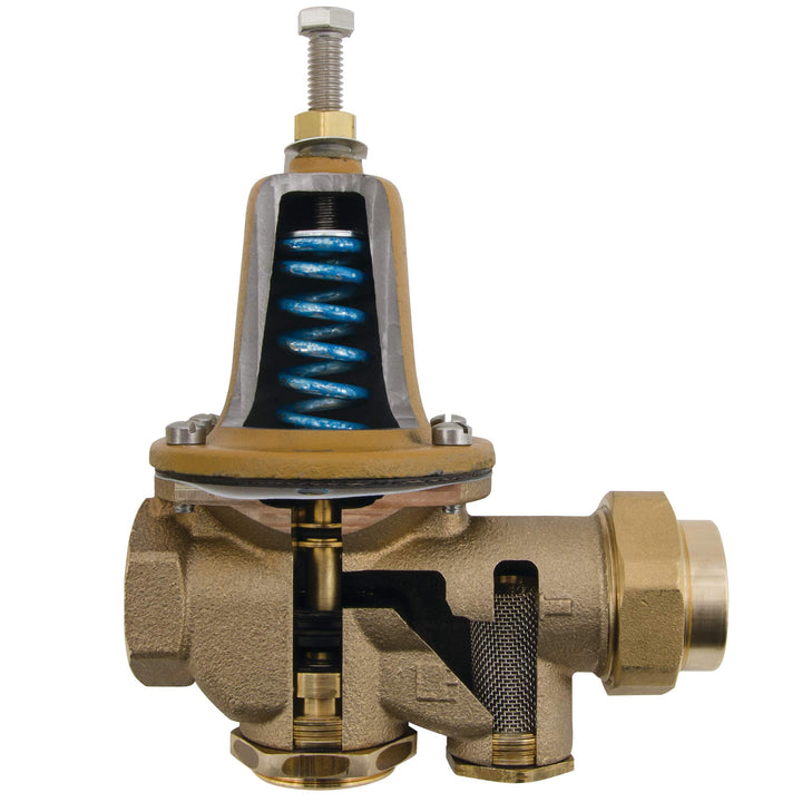 Watts LF25AUB-HP-Z3 Water Reducing Valve Union x NPT Female, 3/4 Inch, Low Pressure Polymer Seat