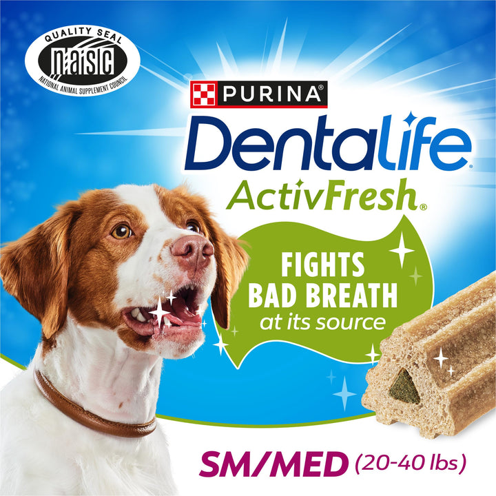 Purina DentaLife ActivFresh Chicken Flavor Small/Medium Breed Adult Dog Dental Chews  15.5 oz Pouch (21ct) - 21 ct. Pouch