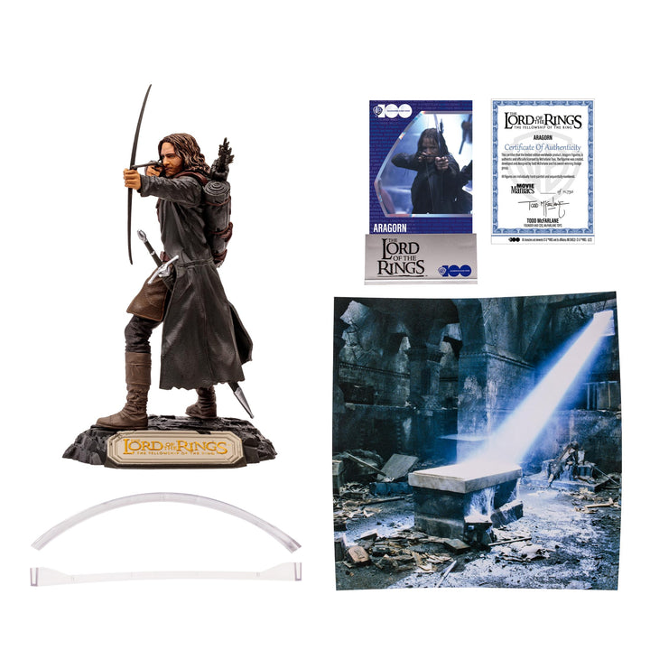 McFarlane Toys - WB 100: Aragorn (The Lord of The Rings) Movie Maniacs, 6in Posed Figure