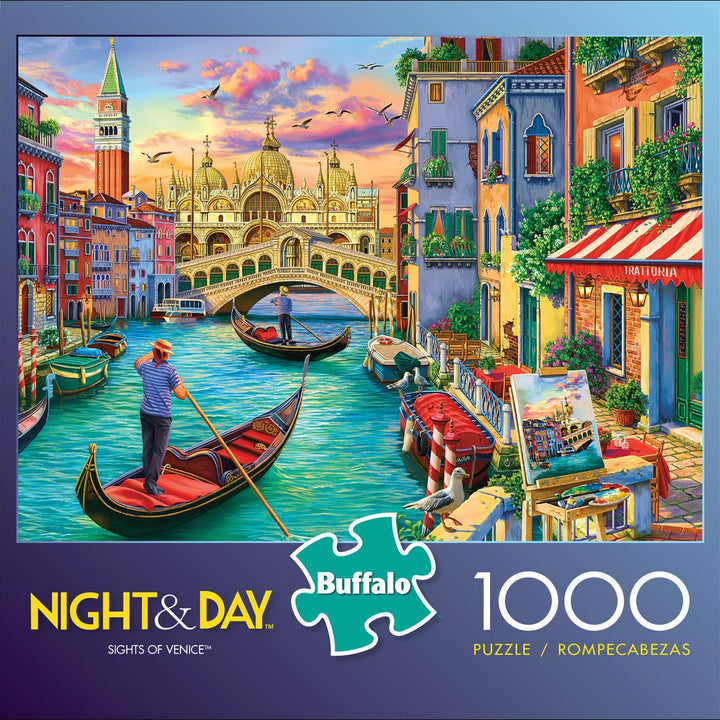 Buffalo Games - Sights of Venice - 1000 Piece Jigsaw Puzzle for Adults Challenging Puzzle Perfect for Game Nights - 1000 Piece Finished Size is 26.75 x 19.75