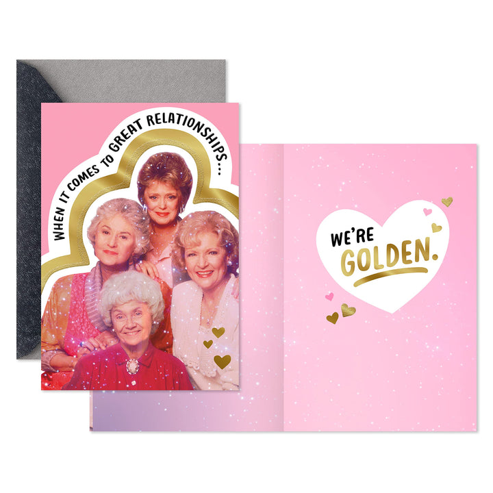 Hallmark Golden Girls Valentines Day Cards, Pack of 4 (Great Relationships) Galentines Day, Friendship Cards, All Occasion Cards