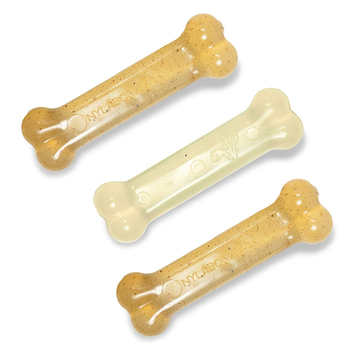 Nylabone FlexiChew Moderate Dog Toys Triple Pack Chicken & Original Small/Regular (3 Count)