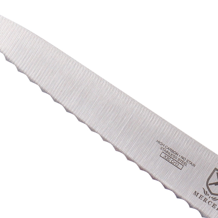 Mercer Culinary White Millennia Handle, 6" Utility Knife (Wavy Edge) Wavy Edge Utility Knife 6" Utility Knife (Wavy Edge)