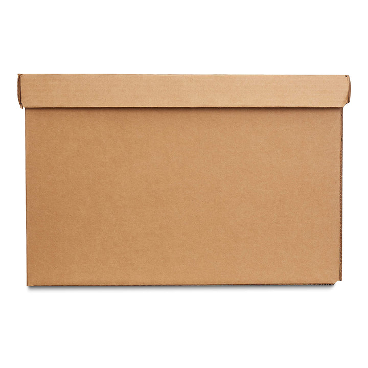 Basics Small Moving Boxes with Lid and Handles, 20 Pack, Brown, 15 x 10 x 12 inches