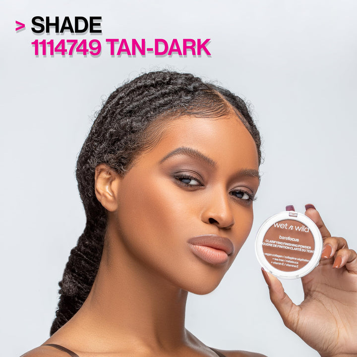 wet n wild Bare Focus Clarifying Finishing Powder | Matte | Pressed Setting Powder Fair-Light