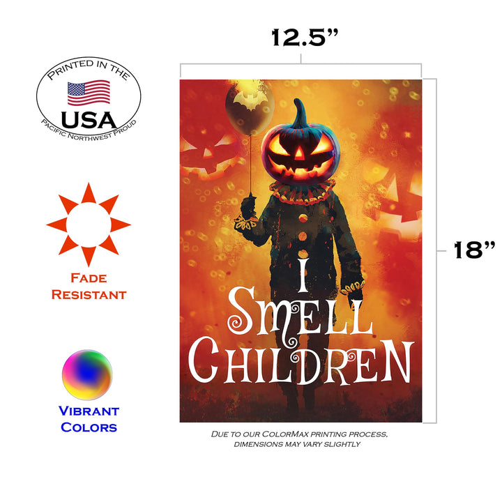 Toland Home Garden 1112648 I Smell Children Halloween Flag 12x18 Inch Double Sided for Outdoor Spooky House Yard Decoration