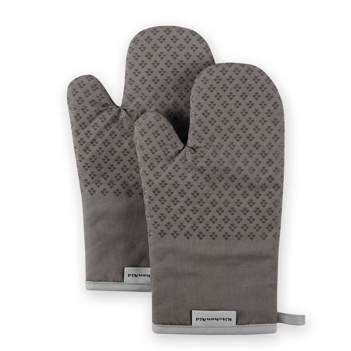 KitchenAid Asteroid Oven Mitt Set, 7"x12.5", Charcoal Grey, 2 Piece