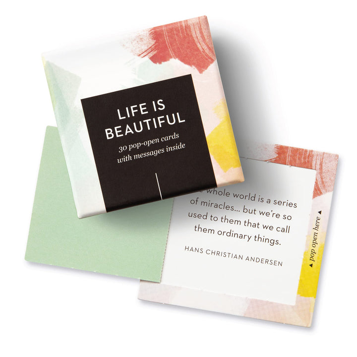 Compendium ThoughtFulls Pop-Open Cards  Life is Beautiful  30 Pop-Open Cards, Each with a Different Inspiring Message Inside