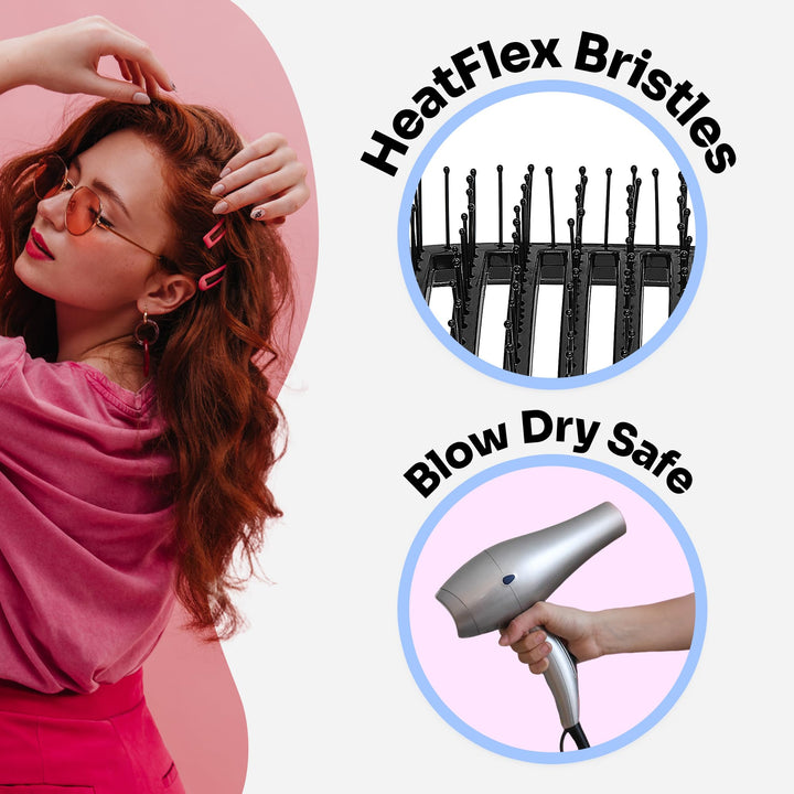 Wet Brush Speed Dry Hair Brush,  Exclusive Aqua - Vented Design & Soft HeatFlex Bristles Are Blow Dry Safe - Ergonomic Handle Manages Tangle & Uncontrollable Hair - Pain-Free Hair Accessories  Aqua 1 Count (Pack of 1)