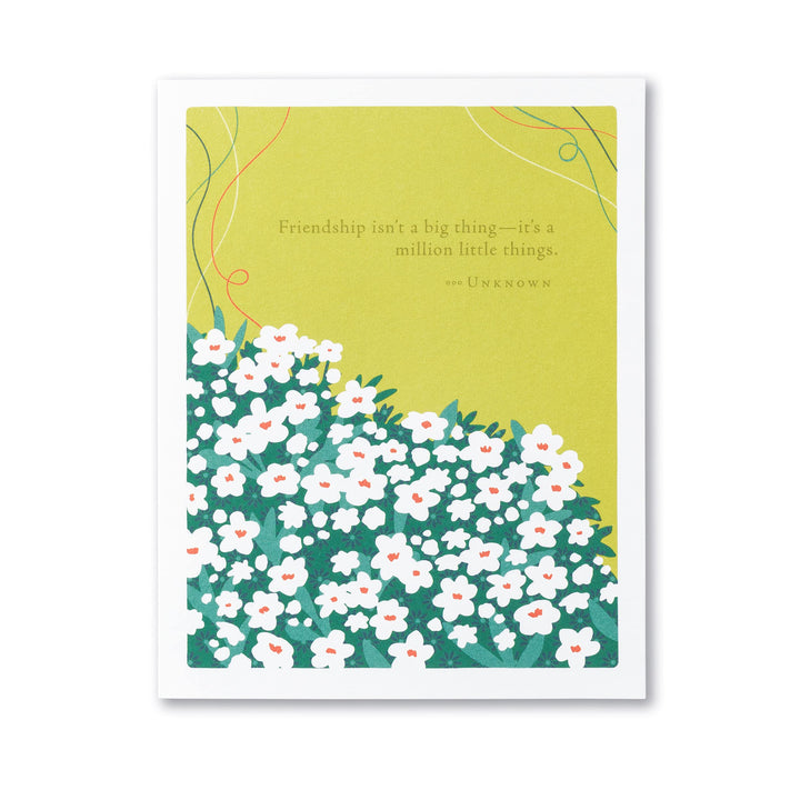 Compendium Positively Green 4-Pack of Friendship Cards – Best of Friends (Four Different Designs, One Card Each, with Envelopes) Friendship - Best of Friends