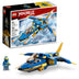 LEGO NINJAGO Jay’s Lightning Jet EVO 71784, Upgradable Toy Plane, Ninja Airplane Building Set, Collectible Birthday Gift Idea for Grandchildren, Kids, Boys and Girls Ages 7 and Up Blue,golden