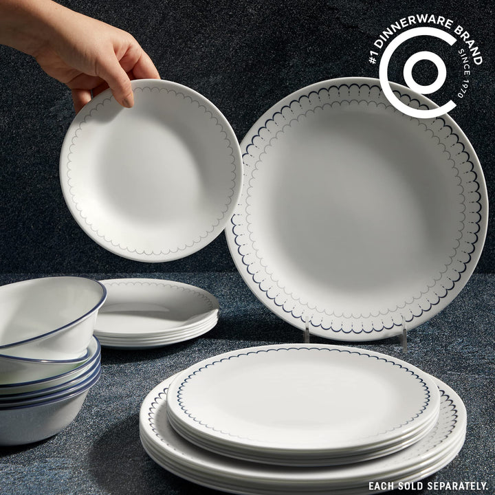 Corelle Global Collection Vitrelle 6-Piece Salad Plates Set, Triple Layer Recycled Glass, Lightweight Eco-Friendly 8-1/2-In Plates Set, Terracotta Dreams