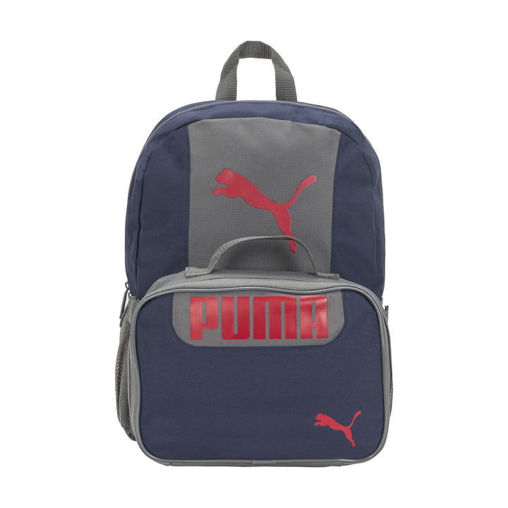 PUMA KIDS' EVERCAT BACKPACK & LUNCH KIT COMBO Youth Size Navy/Red