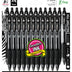 Zebra(R) Z-Grip(TM) Retractable Ballpoint Pens, 1.0 mm, Medium Point, Clear Barrel, Black Ink, Pack Of 24, 12221