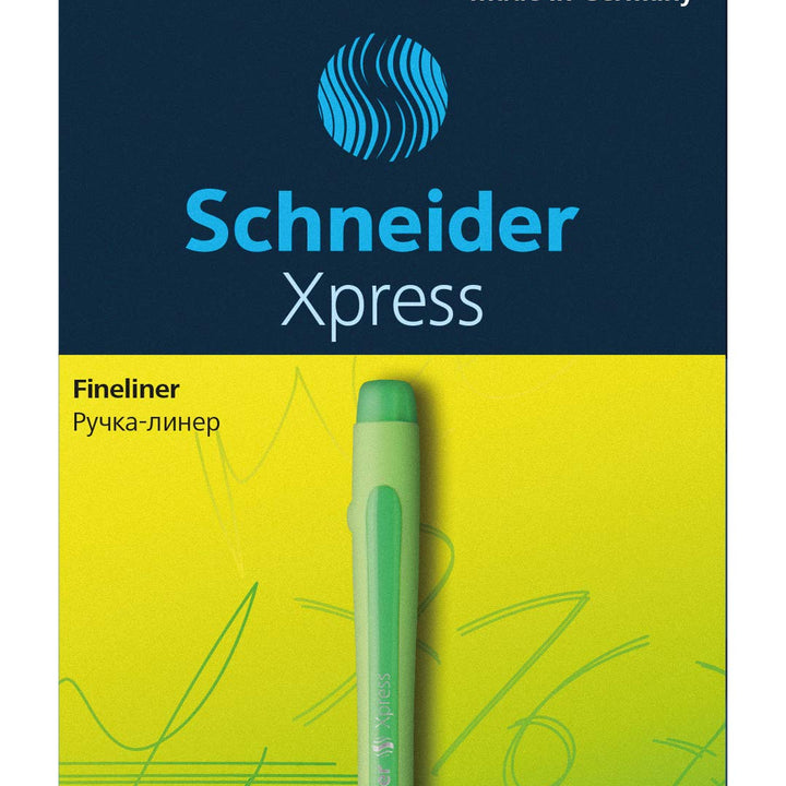 Xpress Premium Fineliner, 0.8 mm Porous Point, Light Green Barrel, Green Ink, Box of 10 Pens (190004)