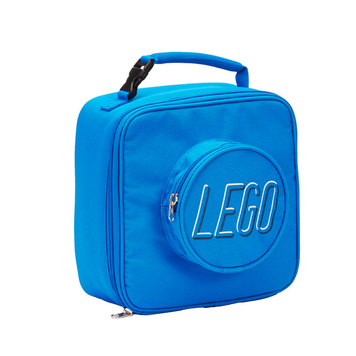 LEGO Orange Brick Lunch Box, Durable and Insulated, with Zipper Pocket and Mesh Lining, for Kids and Adults