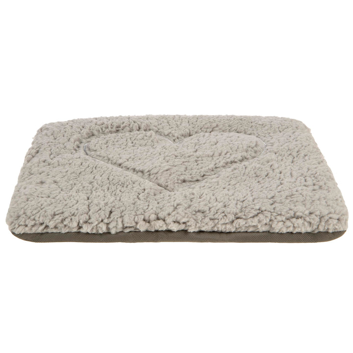 SmartyKat Crinkle Cloud Plush Cat Bed, Machine Washable, Randomly Selected Color - Cream OR Gray, One Size Crinkle Cloud Mat (Randomly Selected Color)