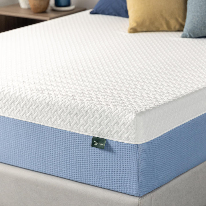 ZINUS 10 Inch Cooling Essential Memory Foam Mattress [New Version], Full, Fiberglass Free, Medium Feel, Cooling Airflow Memory Foam, Certified Safe Foams & Fabric, Mattress in A Box White 10" Cooling New Small Box