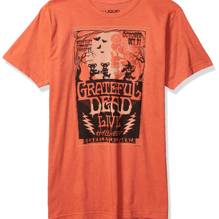 Liquid Blue Unisex-Adult Standard Grateful Dead Berkeley Moon Live Halloween Ss Tee Medium Orange