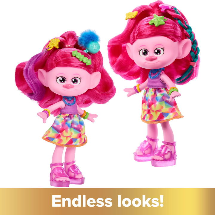 Mattel DreamWorks Trolls Band Together Doll & 15+ Accessories, Hair-tastic Queen Poppy Fashion Doll with Glitter Comb