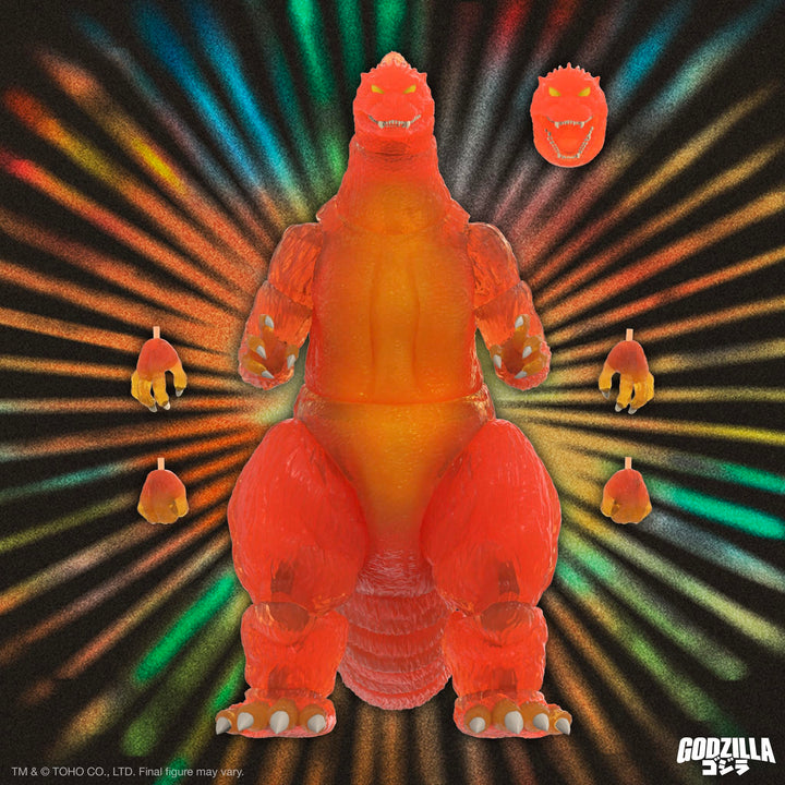 Super7 Toho ULTIMATES! - Blazing Godzilla (1200º Clear Orange) Action Figure