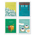 Compendium Positively Green 4-Pack of Friendship Cards – Best of Friends (Four Different Designs, One Card Each, with Envelopes) Friendship - Best of Friends