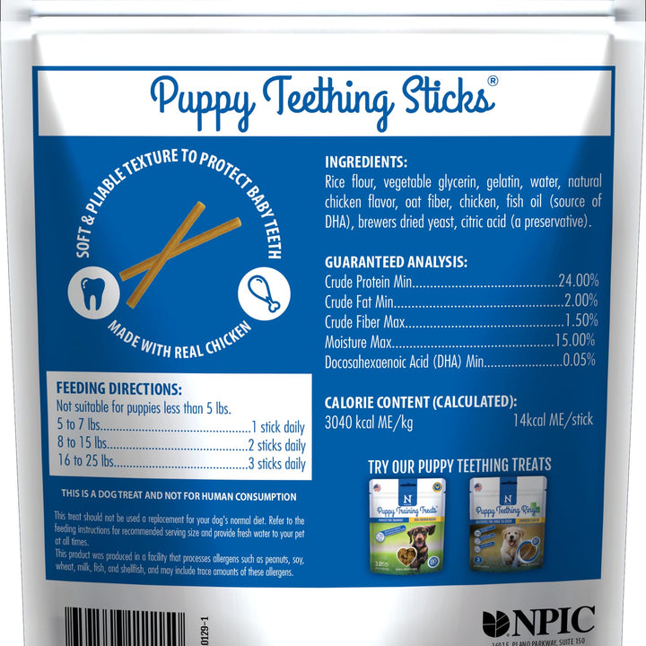 N-Bone Puppy Teething Sticks Peanut Butter Flavor, 3.74-oz Bag 3.7 Ounce (Pack of 1)