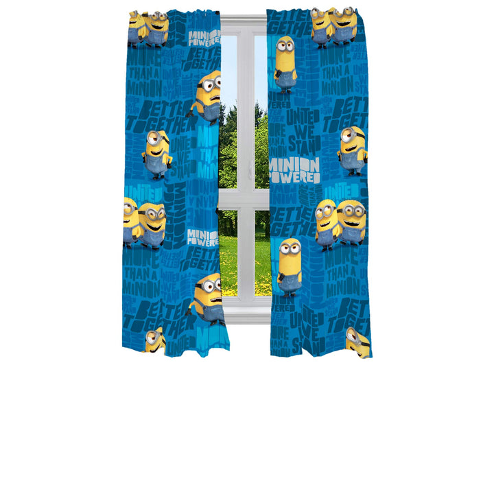 Franco Kids Room Window Curtains Drapes Set, 82 in x 63 in, Despicable Me Minions