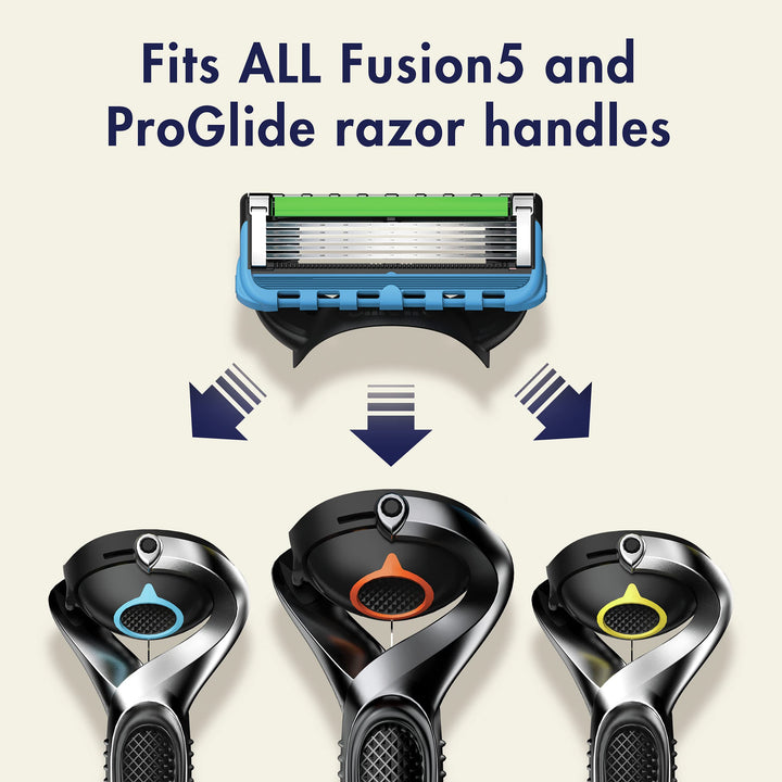 Gillette Fusion ProGlide Razors for Men, 1 Gillette Razor, 4 Razor Blade Refills, Shields Against Skin Irritation