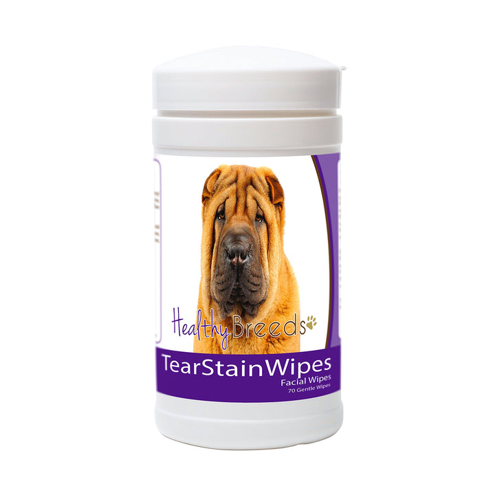 Healthy Breeds Chinese Shar Pei Tear Stain Wipes 70 Count