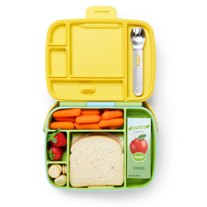 Munchkin® Lunch™ Bento Box for Kids, Includes Utensils, Green Solid