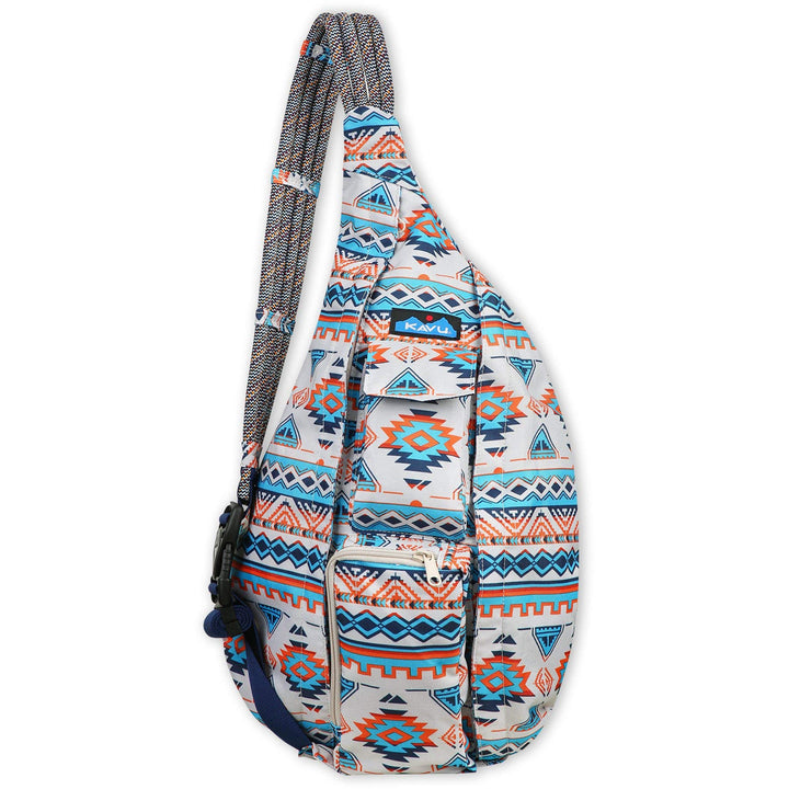 KAVU Original Rope Sling Bag Polyester Crossbody Backpack - Carbon Tribal One Size