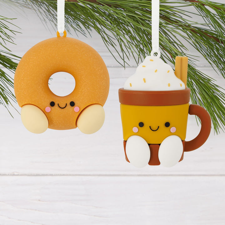 Hallmark Better Together Santa Milk Mug and Christmas Tree Cookie Magnetic Christmas Ornaments, Set of 2, Shatterproof Milk & Cookies