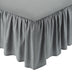 Basics Lightweight Ruffled Bed Skirt, Classic Style, Soft and Stylish 100% Microfiber With 16" Drop, Queen, Dark Grey, Solid