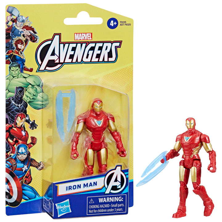 Marvel Epic Hero Series Iron Man Action Figure, 4-Inch, Avengers Super Hero Toys, Christmas Stocking Stuffers for Kids, Ages 4+