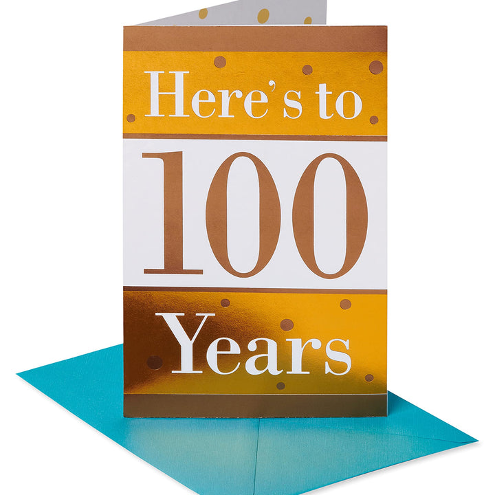 American Greetings 100th Birthday Card (Here's To 100 Years)