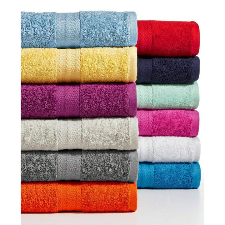 Tommy Hilfiger Modern American Solid Hand Towel, 16 X 26 Inches, 100% Cotton 574 GSM (Grey Violet)