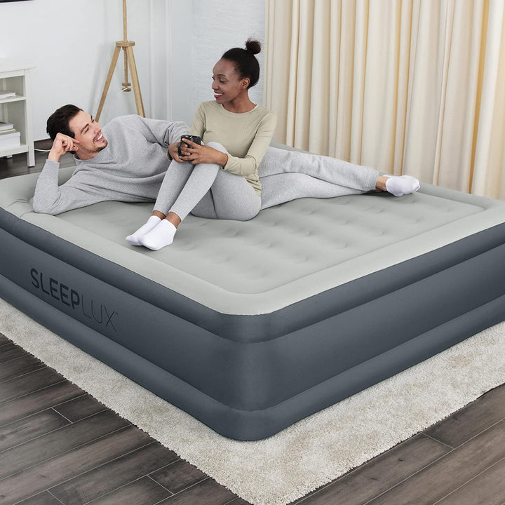 SleepLux Durable Inflatable Air Mattress with Built-in Pump, Pillow and USB Charger King 22"