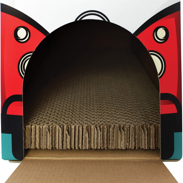 American Cat Club Cat House with Scratcher & Catnip included - Retro Van, 1 Count (Pack of 1)