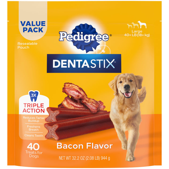 PEDIGREE DENTASTIX Large Dog Dental Treats Original Flavor Dental Bones, 14.99 oz. Pack (18 Treats) Chicken 14.99 Ounce (Pack of 1)