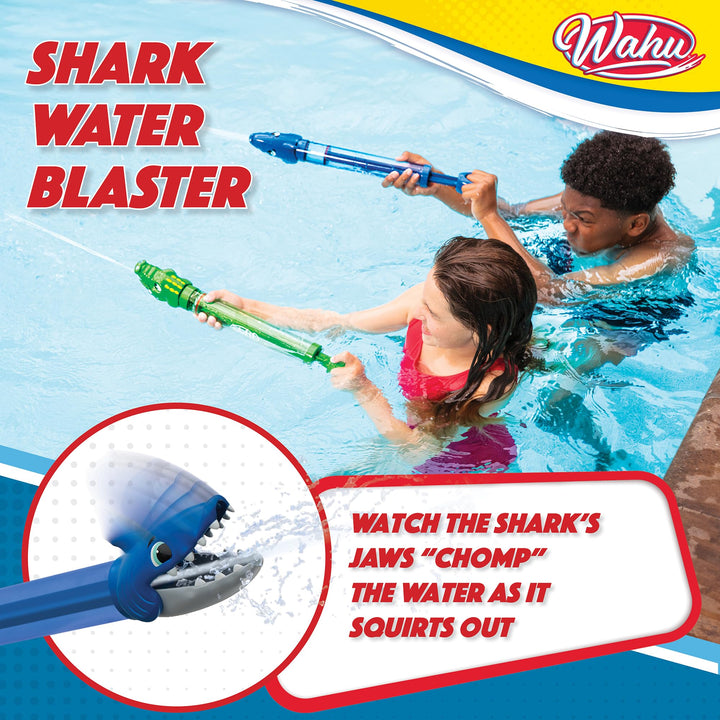 Wahu Water Chompers Shark Water Blaster Toy for Kids Ages 8+, Kids Water Squirter Water Gun Toy with EZ-Grip Handle, Sprays Over 25'