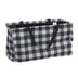 Household Essentials Krush Canvas Utility Tote | Reusable Grocery Bag | Black and White Plaid Buffalo Plaid Short Rectangular